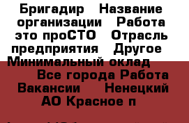 Бригадир › Название организации ­ Работа-это проСТО › Отрасль предприятия ­ Другое › Минимальный оклад ­ 35 700 - Все города Работа » Вакансии   . Ненецкий АО,Красное п.